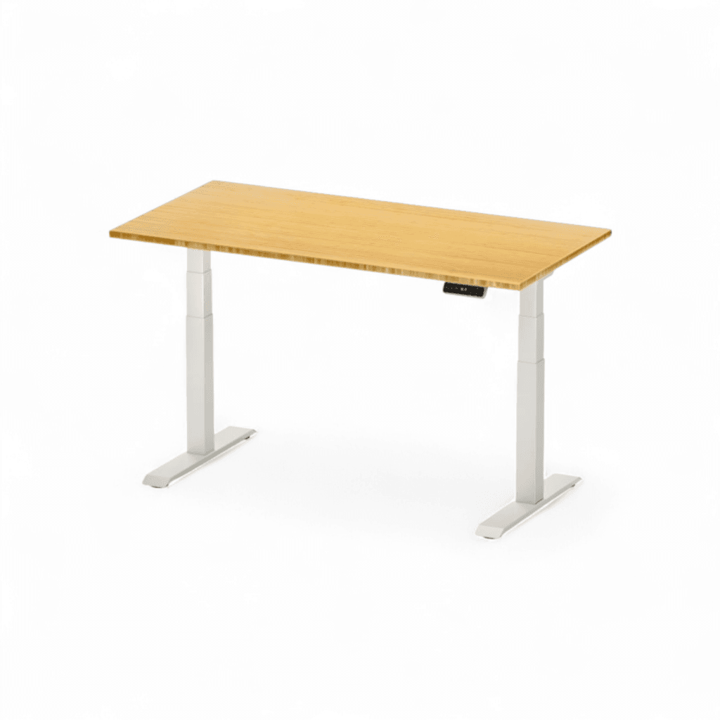 Best Desktop Setup Guide 2026: Boost Focus & Productivity (Gaming, Work & Trading) 4 Branch Ergonomic Chair white frame with breathable mesh backrest for home office