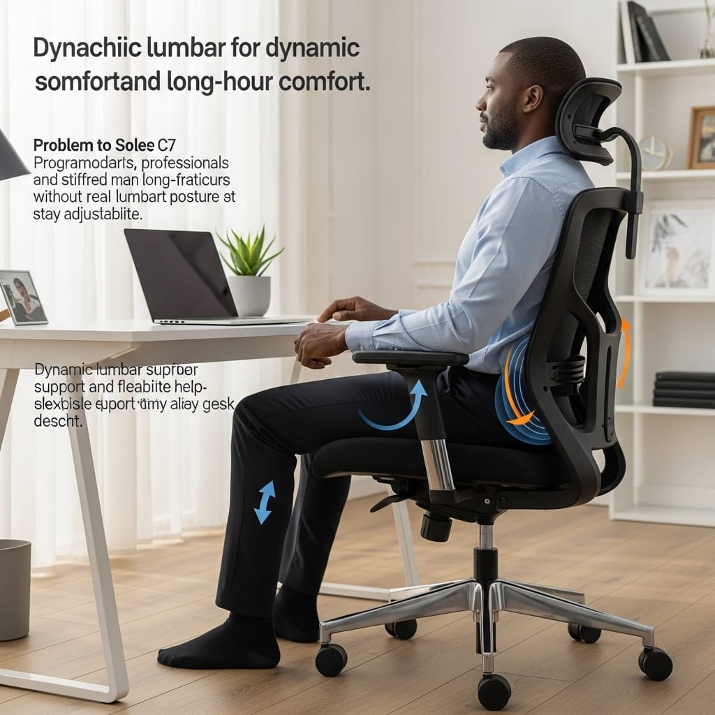 Best Ergonomic Office Chairs in 2026: Say Goodbye to Back Pain 20 FlexiSpot C7 ergonomic office chair with dynamic lumbar support for long sitting hours in home office