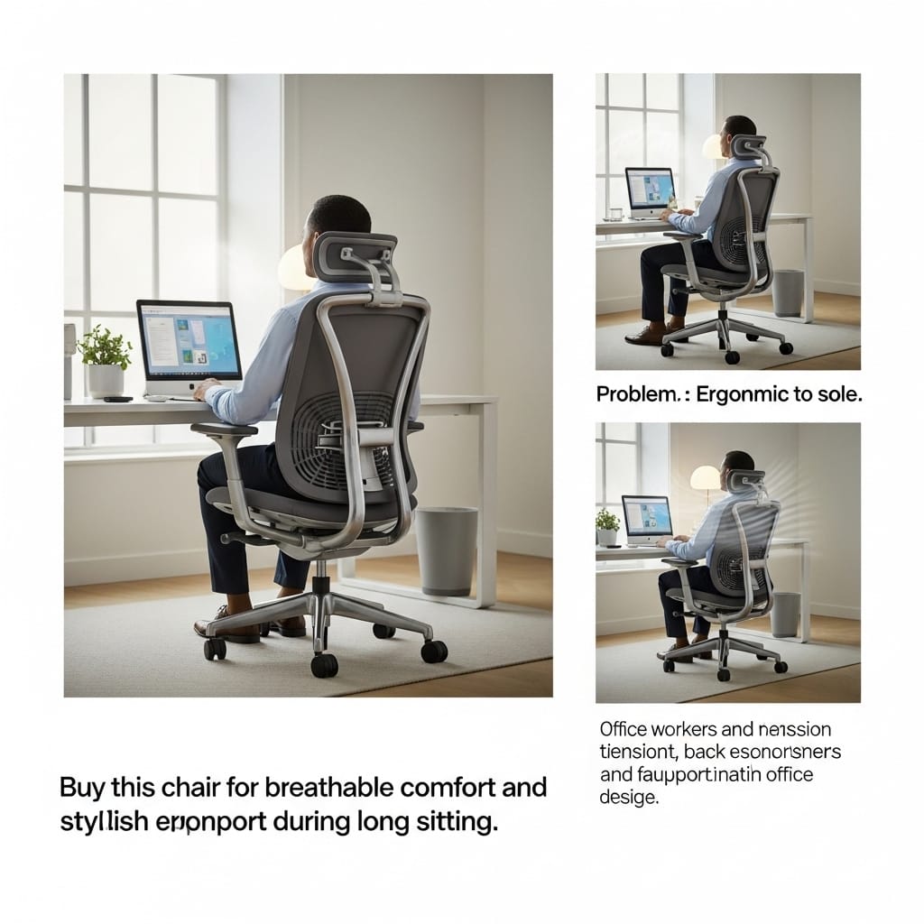 Best Ergonomic Office Chairs in 2026: Say Goodbye to Back Pain 18 Herman Miller Sayl ergonomic office chair with breathable suspension back for long sitting hours in modern workspace